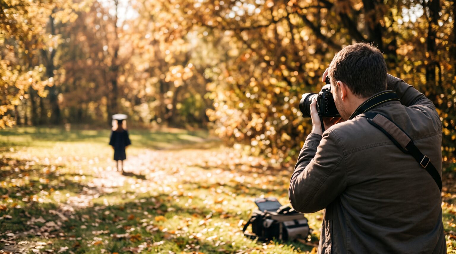 Как проходит фотосессия выпускного класса — рабочий момент съёмки